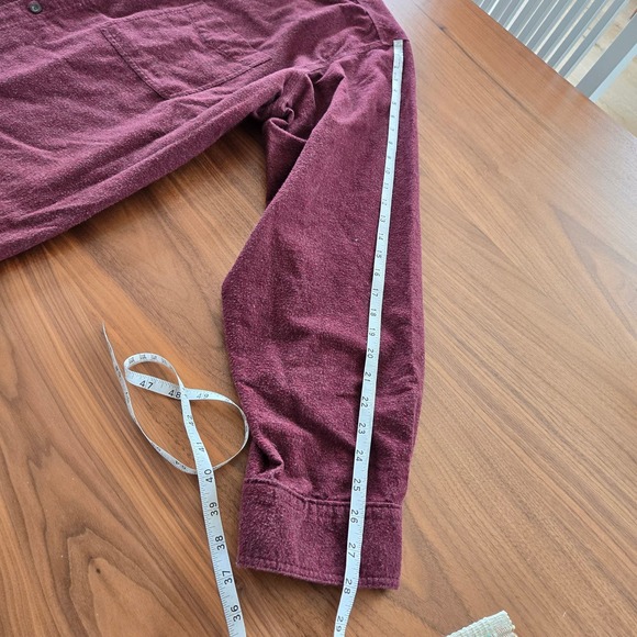 Woolrich Big Mens Button Up Shirt Outdoors 2XL Burgundy business casual - Picture 6 of 8